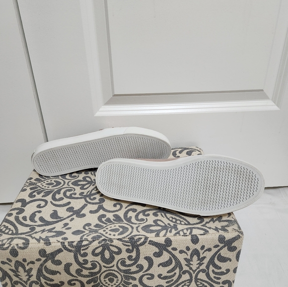 SOLD  Women's Slip-On Sneakers with Rose Gold Rhinestones - Picture 4 of 5